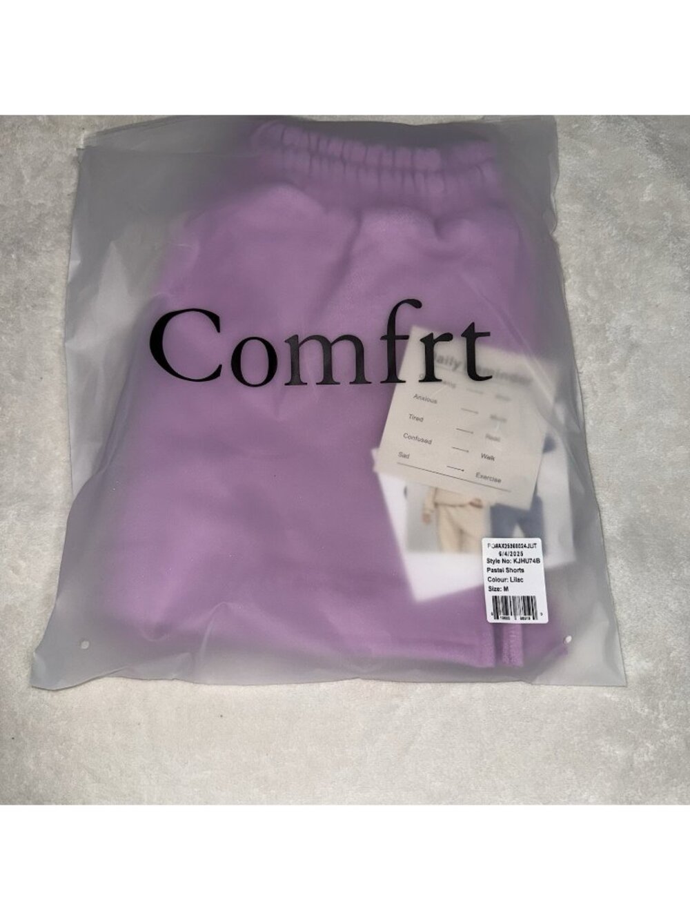 Comfrt Pastel Shorts Lilac Purple Medium Comfort Collection NWT New M